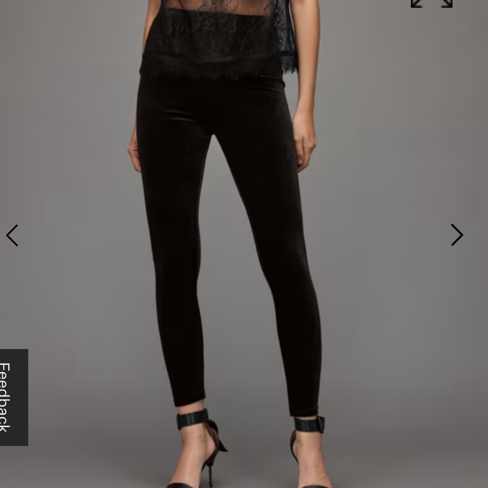Nwt All Saints Cora High-Rise Velvet Legging